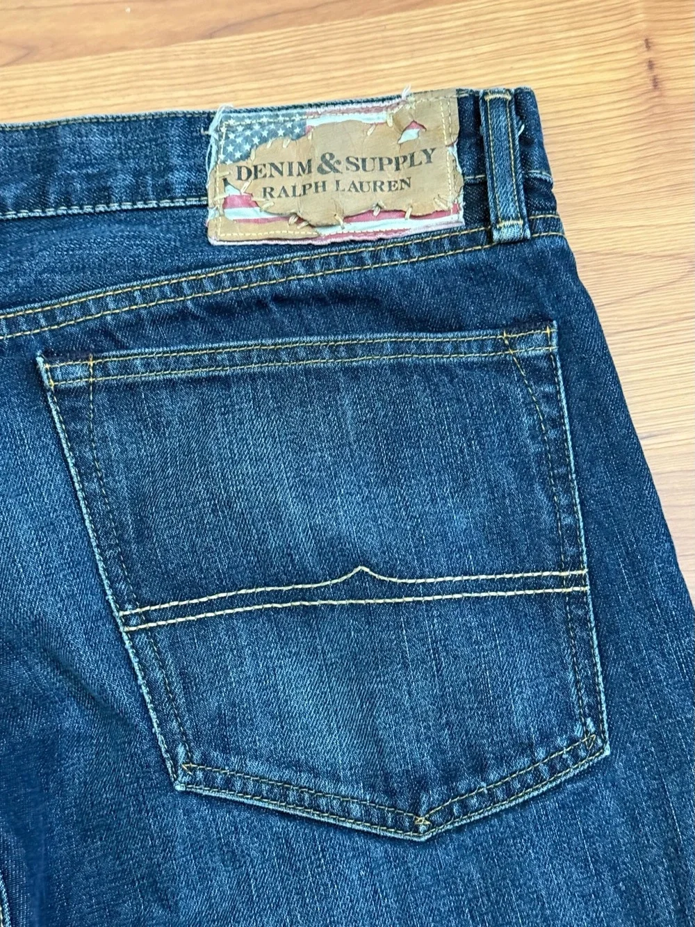 Denim & Supply Ralph Lauren Men’s 36x30 Straight Jeans USA Flag